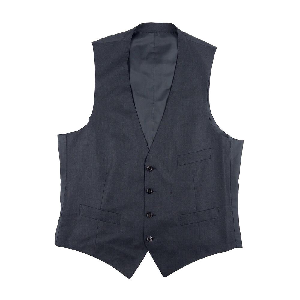 Ermenegildo Zegna Black Wool Vest Mens IT 48R US 38R Su Misura Mila Switzerland